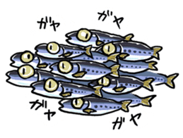 tasty fishes Sticker sticker #11925768