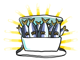 tasty fishes Sticker sticker #11925769