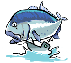 tasty fishes Sticker sticker #11925804