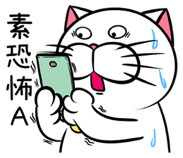 Stupid Fat White Cat 3 sticker #11926634