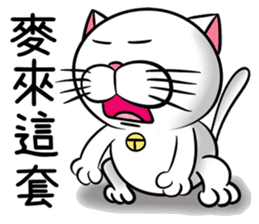 Stupid Fat White Cat 3 sticker #11926646