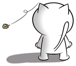 Stupid Fat White Cat 3 sticker #11926669