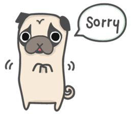 A Little Pug !!! sticker #11928735
