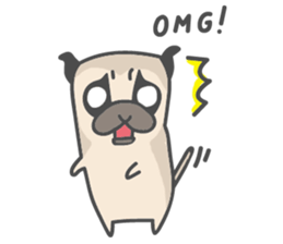 A Little Pug !!! sticker #11928739