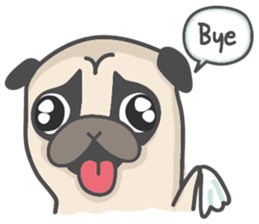 A Little Pug !!! sticker #11928743