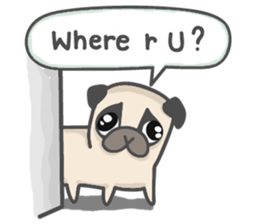 A Little Pug !!! sticker #11928749