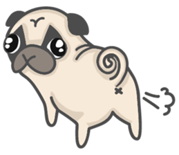 A Little Pug !!! sticker #11928753