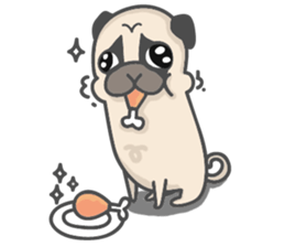A Little Pug !!! sticker #11928756