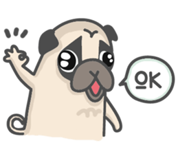 A Little Pug !!! sticker #11928758