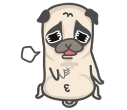 A Little Pug !!! sticker #11928763