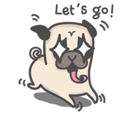 A Little Pug !!! sticker #11928764