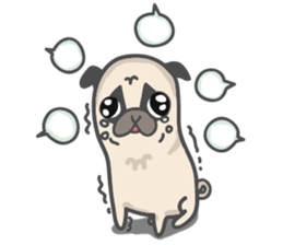 A Little Pug !!! sticker #11928773