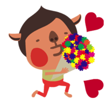 Piglet and birds moves sticker #11928816