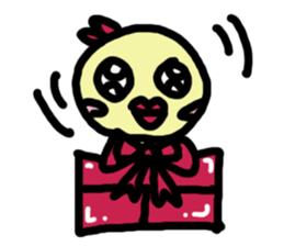 Yellow chick chick sticker #11929675