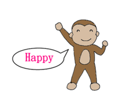 lovely funny monkey sticker #11929964