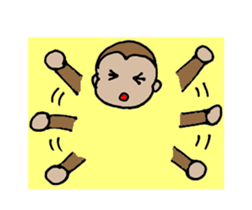 lovely funny monkey sticker #11929969