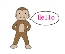 lovely funny monkey sticker #11929973