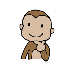 lovely funny monkey sticker #11929983