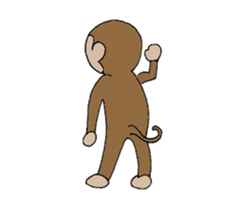 lovely funny monkey sticker #11929984