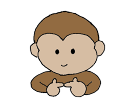 lovely funny monkey sticker #11929986