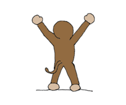 lovely funny monkey sticker #11929989