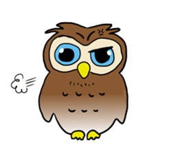 Conversation of a cute owl sticker #11930472