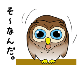 Conversation of a cute owl sticker #11930493