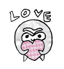 Lovely polite owl sticker #11930753