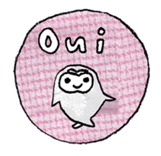 Lovely polite owl sticker #11930760