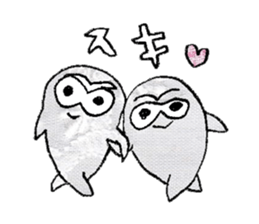 Lovely polite owl sticker #11930764