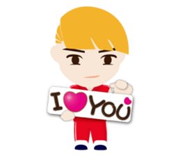 Blond little boy sticker #11930930