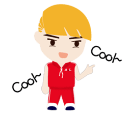 Blond little boy sticker #11930934