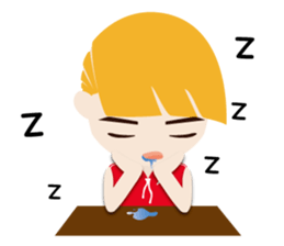 Blond little boy sticker #11930935