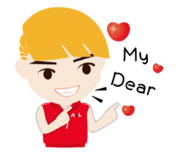 Blond little boy sticker #11930955