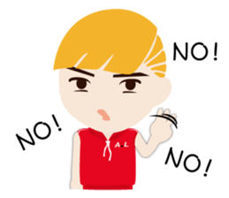 Blond little boy sticker #11930956