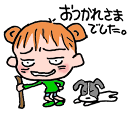 Mikan & petit puppy sticker #11932634