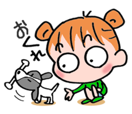 Mikan & petit puppy sticker #11932639
