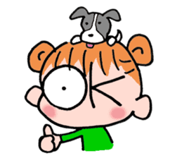 Mikan & petit puppy sticker #11932650