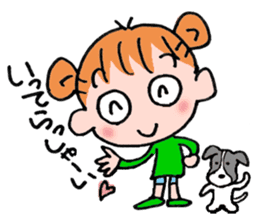 Mikan & petit puppy sticker #11932660