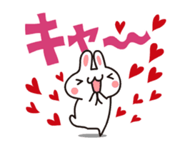 Strange! Kawaii rabbit surpris Sticker. sticker #11932662