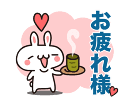 Strange! Kawaii rabbit surpris Sticker. sticker #11932678