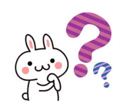 Strange! Kawaii rabbit surpris Sticker. sticker #11932679