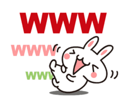 Strange! Kawaii rabbit surpris Sticker. sticker #11932680