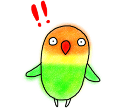 Japan`s kansai dialect-speaking lovebird sticker #11932968