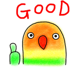 Japan`s kansai dialect-speaking lovebird sticker #11932974