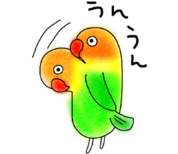 Japan`s kansai dialect-speaking lovebird sticker #11932996