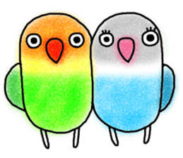 Japan`s kansai dialect-speaking lovebird sticker #11932997