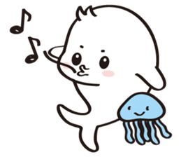 Baby sea lion sticker #11933079