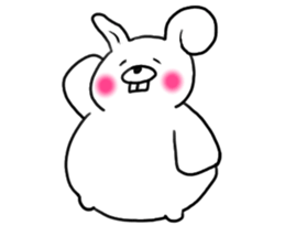 Chillin rabbit sticker #11933630