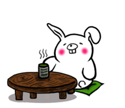 Chillin rabbit sticker #11933631